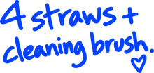 4 straws + cleaning brush.